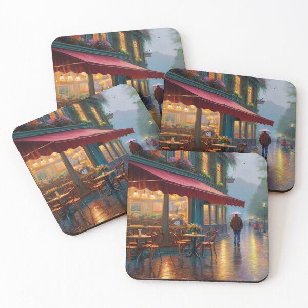 Item preview, Cafe Haven on a Rainy Street designed and sold by BlareBlare.