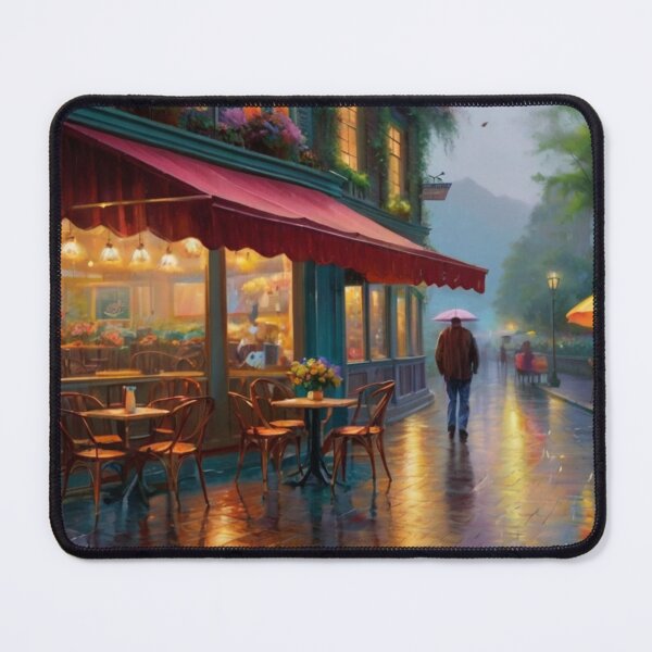 Item preview, Cafe Haven on a Rainy Street designed and sold by BlareBlare.