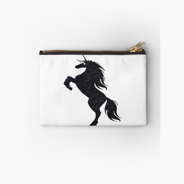 Item preview, Black Glitter Magical Rearing Unicorn designed and sold by Atteestude.