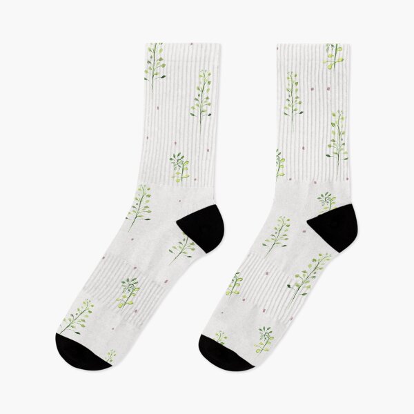 Artikelvorschau, Kleine grüne Aquarellpflanzen & Konfettidruck helle Version entworfen und verkauft von HandmadeMood.