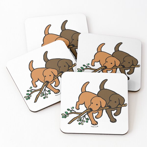 Item preview, Fox Red Lab Chocolate Lab Carrying a Branch designed and sold by HappyLabradors.