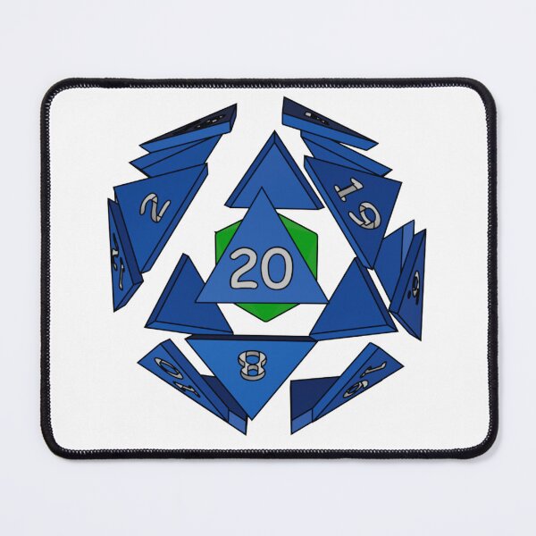 Item preview, Exploding D20 (Blue) ( Dungeons and Dragons / DnD Inspired ) designed and sold by Red Jacket Technologies.