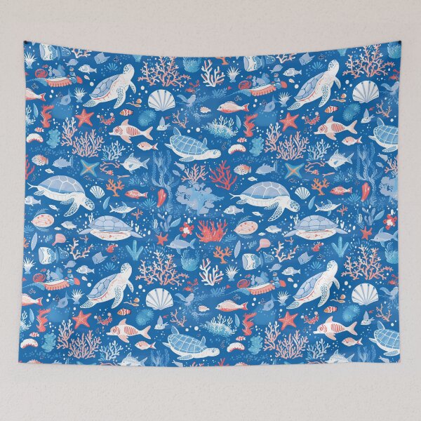 Item preview, colorful patterns of marine life designed and sold by Windy-market.
