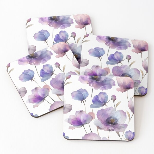 Item preview, puple flower seamless Shower Curtain No.4 designed and sold by Creet-Design.