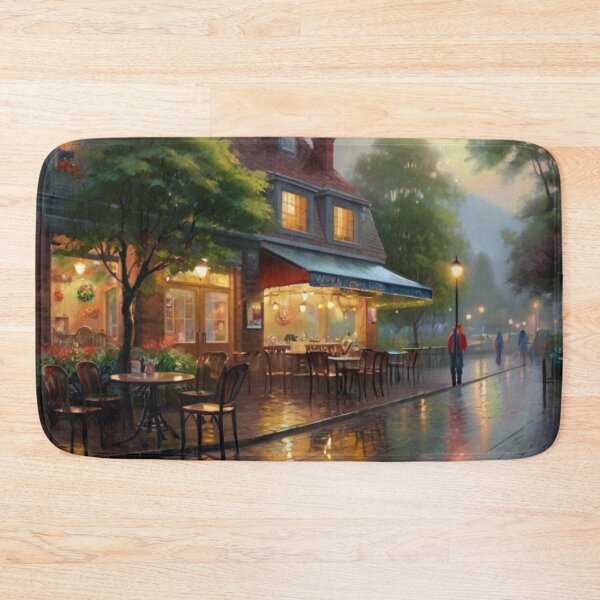 Item preview, Cafe de la Rue on a Rainy Day designed and sold by BlareBlare.