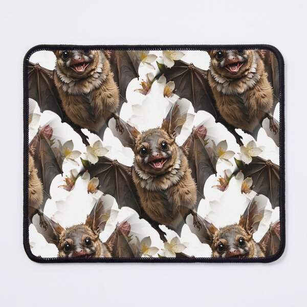 Item preview, A Virginia Big-Eared Bat With Cornus florida Flowers Pattern designed and sold by taiche.