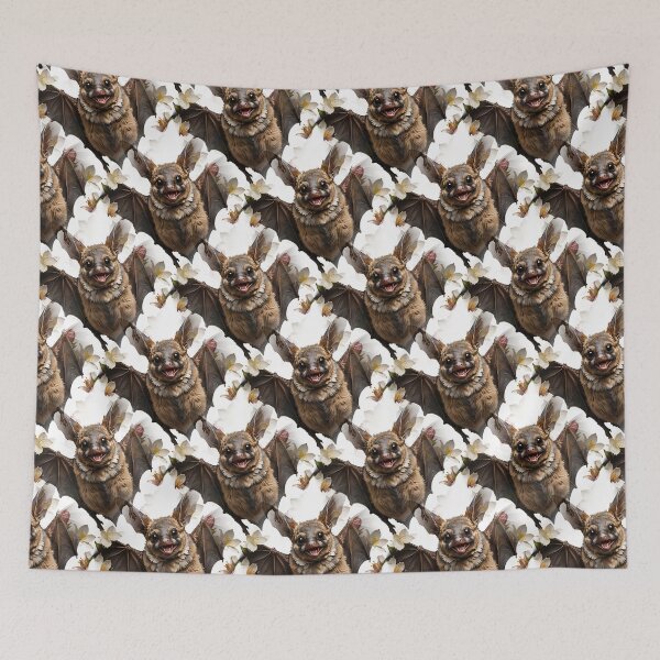 Item preview, A Virginia Big-Eared Bat With Cornus florida Flowers Pattern designed and sold by taiche.