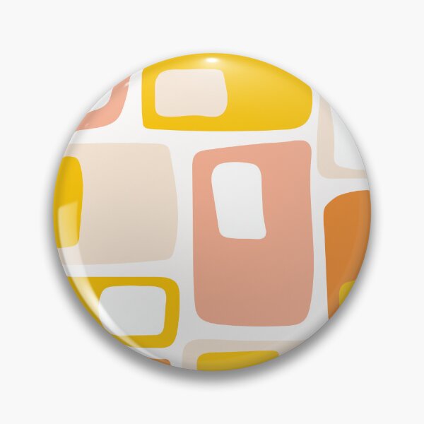 Item preview, Mid Century Funky Geometric Shapes Orange, Peach and Yellow designed and sold by trdstudio.