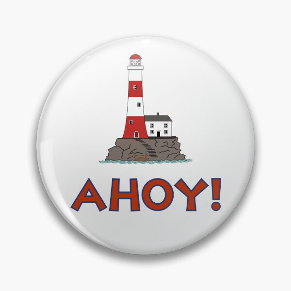 Item preview, Lighthouse Illustration+AHOY! Typography Design designed and sold by NataliePaskell.