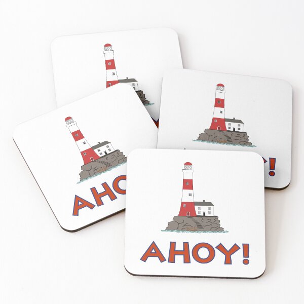 Item preview, Lighthouse Illustration+AHOY! Typography Design designed and sold by NataliePaskell.
