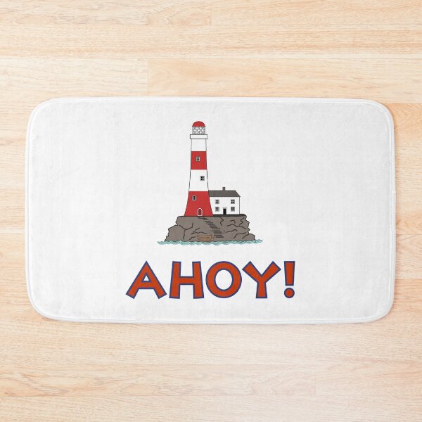 Item preview, Lighthouse Illustration+AHOY! Typography Design designed and sold by NataliePaskell.