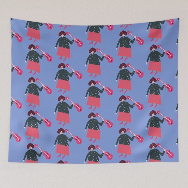 Item preview, Pink Crazy Guitar Violin Cello Viola Player Music Vintage designed and sold by VermintStudio.
