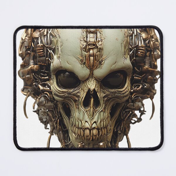 Artikelvorschau, Steampunk Totenkopf Kupfer Elfenbein Metall, Eisen Kunstwerk entworfen und verkauft von TheCubedOne.