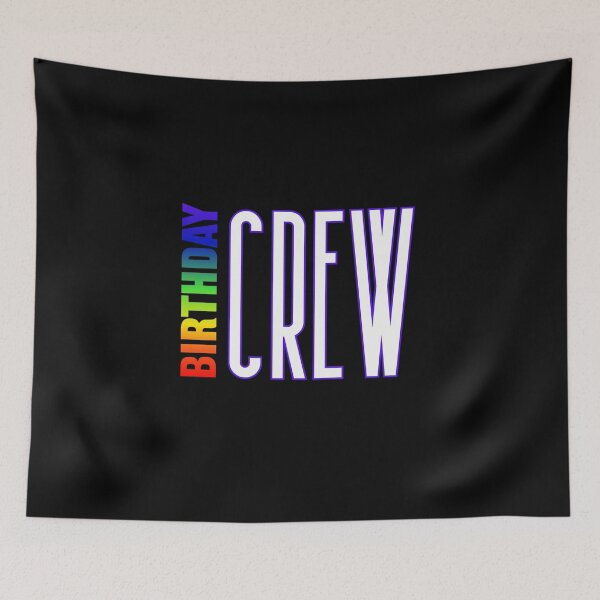 Item preview, Birthday Crew Rainbow color pride LGBTQ graphic t-shirt, rainbow text, Birthday Crew T-shirt designed and sold by PrideBeProud.
