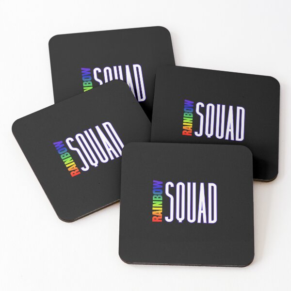 Item preview, Rainbow Squad pride color LGBTQ graphic t-shirt, rainbow text, Rainbow Squad T-shirt, Rainbow friends designed and sold by PrideBeProud.