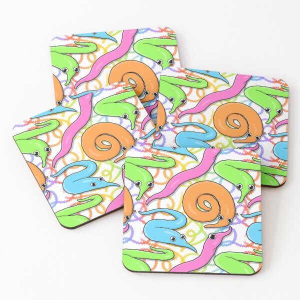 Item preview, Fuzzy Worms - Squirmles - Seamless Pattern designed and sold by Amy Farmer.