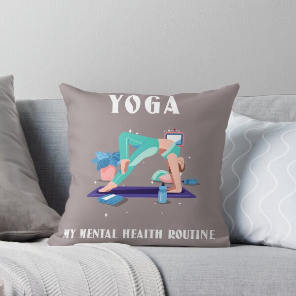 Item preview, Yoga My Mental Health Routine T-shirt designed and sold by Funky-Munkey.