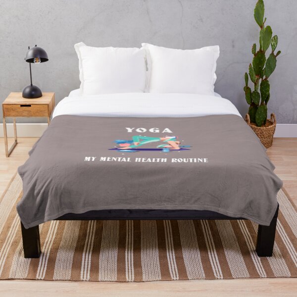 Aperçu de l'œuvre T-shirt Yoga Ma routine de santé mentale créée et vendue par Funky-Munkey.