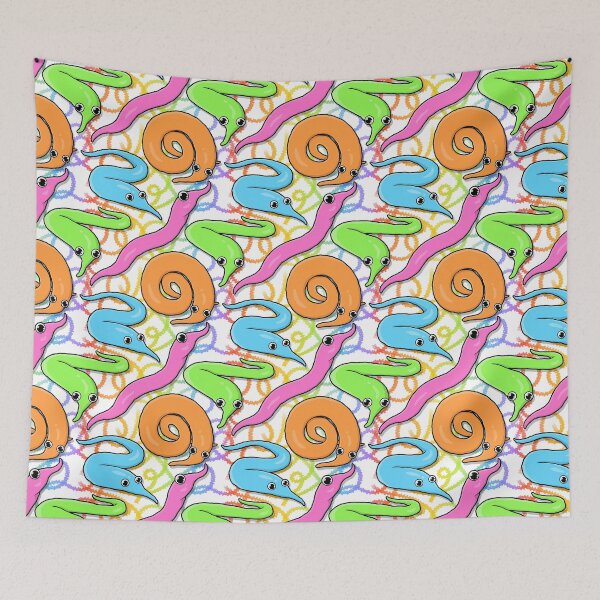 Item preview, Fuzzy Worms - Squirmles - Seamless Pattern designed and sold by Amy Farmer.