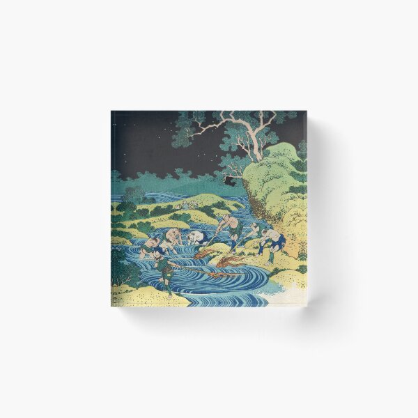 Item preview, Fishing by Fire in Kai Province by Katsushika Hokusai designed and sold by Takeda-art.