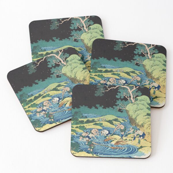 Item preview, Fishing by Fire in Kai Province by Katsushika Hokusai designed and sold by Takeda-art.