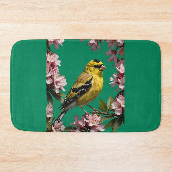 Item preview, An  American Goldfinch Surrounded By Rhododendron Flowers designed and sold by taiche.