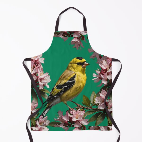 Item preview, An American Goldfinch Surrounded By Rhododendron Flowers designed and sold by taiche.