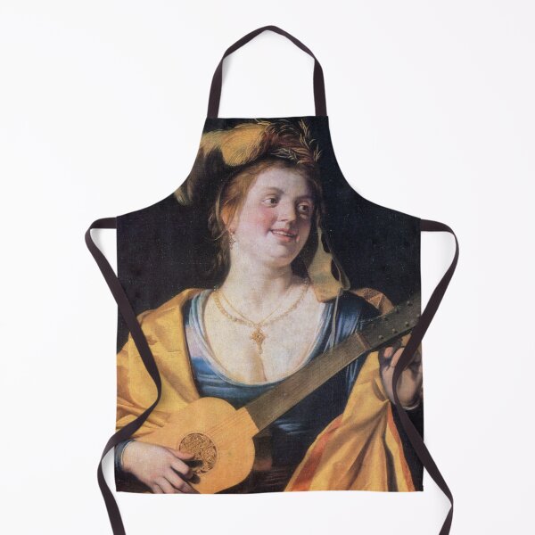 Item preview, Gerard van Honthorst Woman with Guitar Art Print designed and sold by TheSoulOfArt.