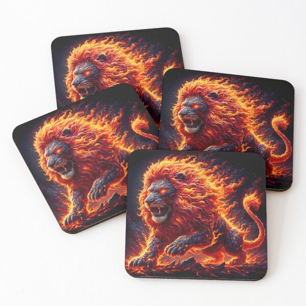 Item preview, Lava Fire Lion, Ai Generated Art  designed and sold by ACC .