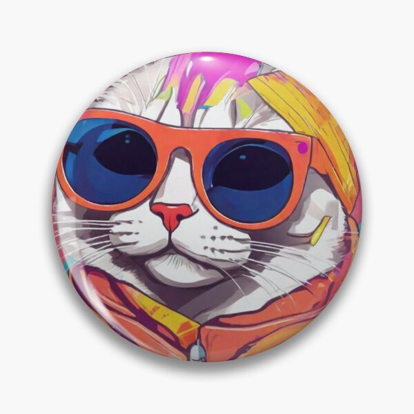 Item preview, cat with glasses designed and sold by redmoon64.