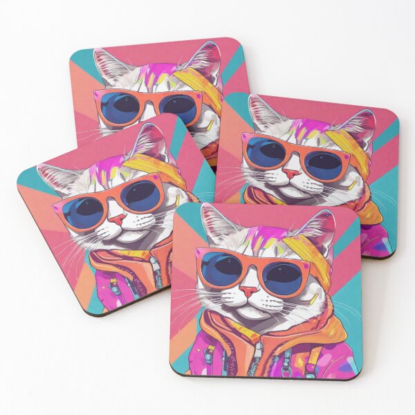 Item preview, cat with glasses designed and sold by redmoon64.