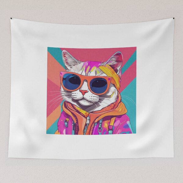Item preview, cat with glasses designed and sold by redmoon64.