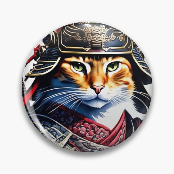 Item preview, samurai cat portrait designed and sold by redmoon64.