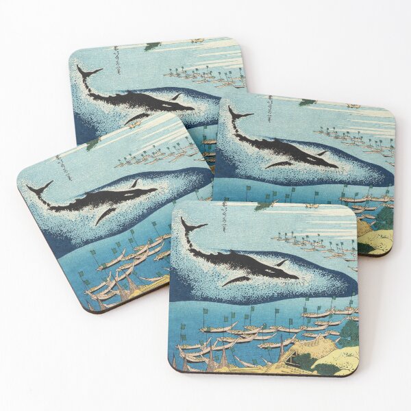 Item preview, Whaling off the Goto Coast by Katsushika Hokusai designed and sold by Takeda-art.