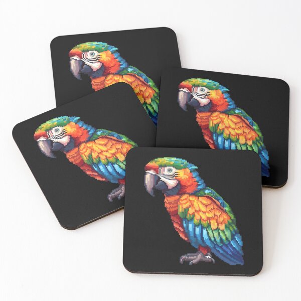 Item preview, Pixelated Macaw Artistry designed and sold by CUTEDOGGIEZ.
