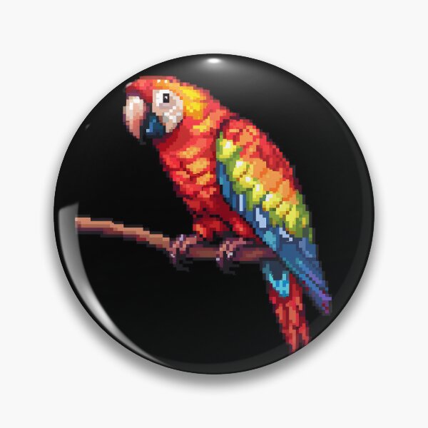 Item preview, Macaw in Pixel Form designed and sold by CUTEDOGGIEZ.