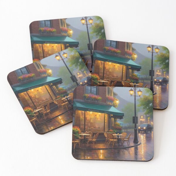 Item preview, Rainy Reflections at the Corner Café designed and sold by BlareBlare.