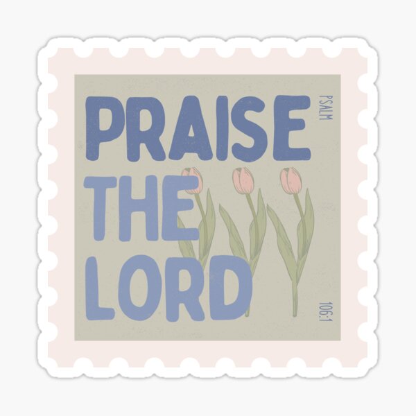 Item preview, Praise the Lord postage stamp designed and sold by Faith Scribbles & Designs.
