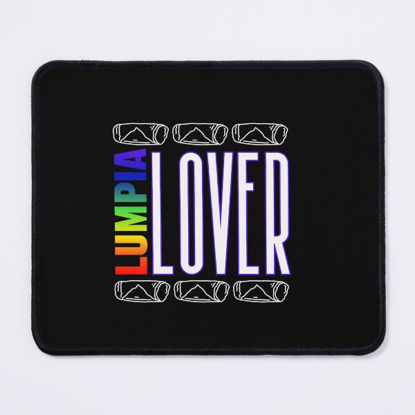 Item preview, Lumpia Lover, rainbow pride color, LGBTQ graphic t-shirt, Lumpia graphic and rainbow text, Lumpia over T-shirt, foodie lover,  designed and sold by PrideBeProud.