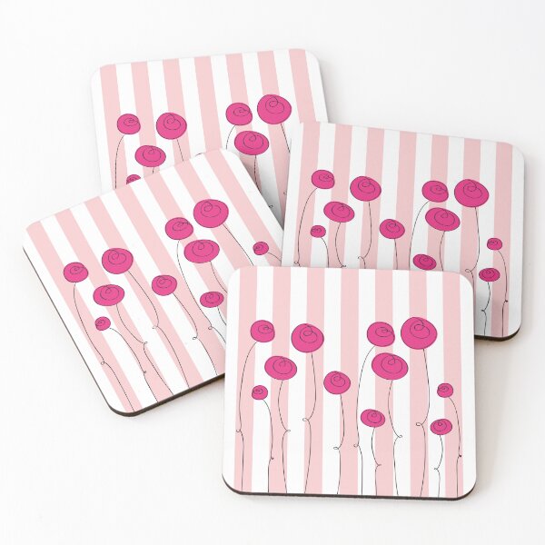 Item preview, Linear background with stylized pink flowers designed and sold by Jamildesign.