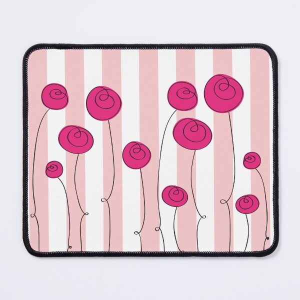 Item preview, Linear background with stylized pink flowers designed and sold by Jamildesign.