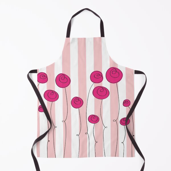 Aperçu de l'œuvre Fond linéaire avec des fleurs rosés stylisés créée et vendue par Jamildesign.