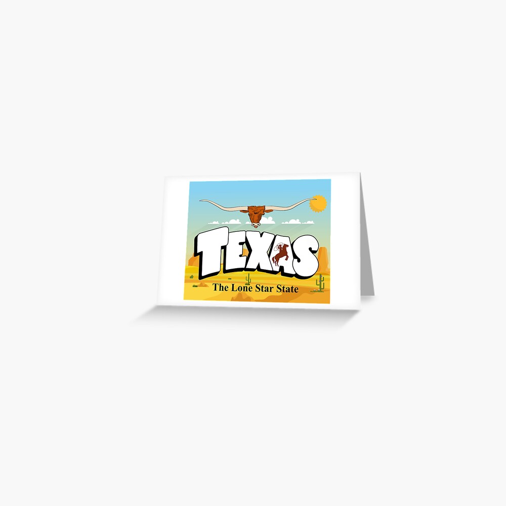 "Texas The Lone Star State TShirt" Greeting Card by Zavola Redbubble