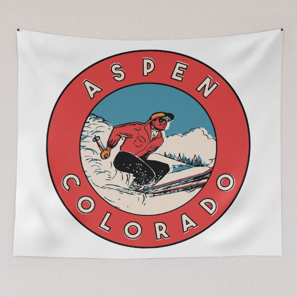 Item preview, Aspen Colorado Ski Vintage Style designed and sold by Decal Mania.