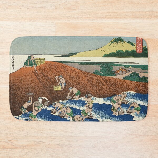 Item preview, Fishing at the Kinu River by Katsushika Hokusai designed and sold by Takeda-art.