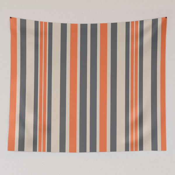 Item preview, Multi-colored striped fabric orange designed and sold by BeatrisVeres.