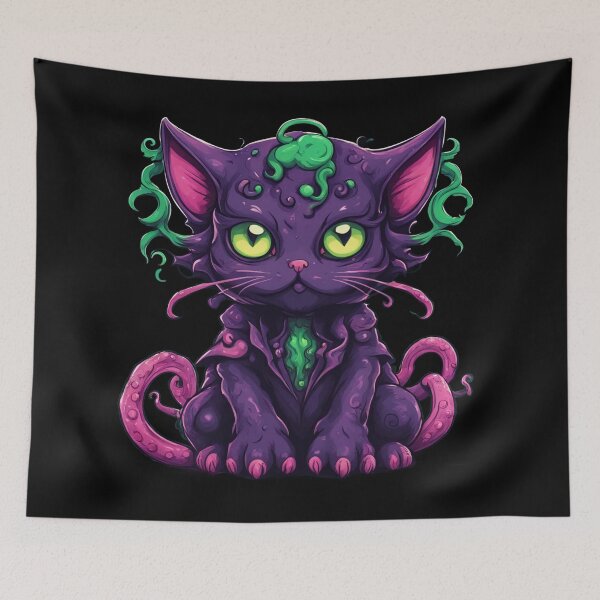 Item preview,  Cathulhu, Lovecraft Cat, Pink Slime, Kawaii Cute designed and sold by Burn-Ego.