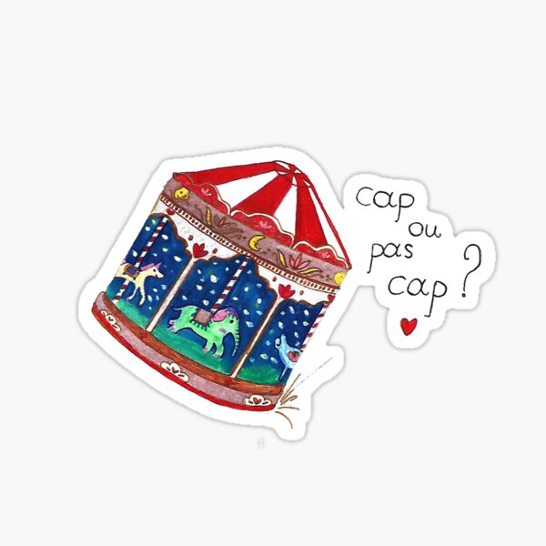 Item preview, Love me If you Dare "Cap ou pas Cap" - Carousel Drawing designed and sold by the little fennec.