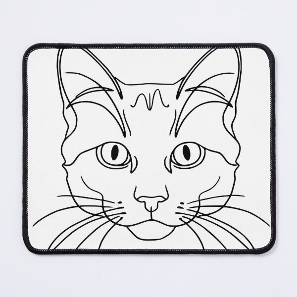 Item preview, Outline Cat: Minimalist Feline Head Design designed and sold by Goopis.