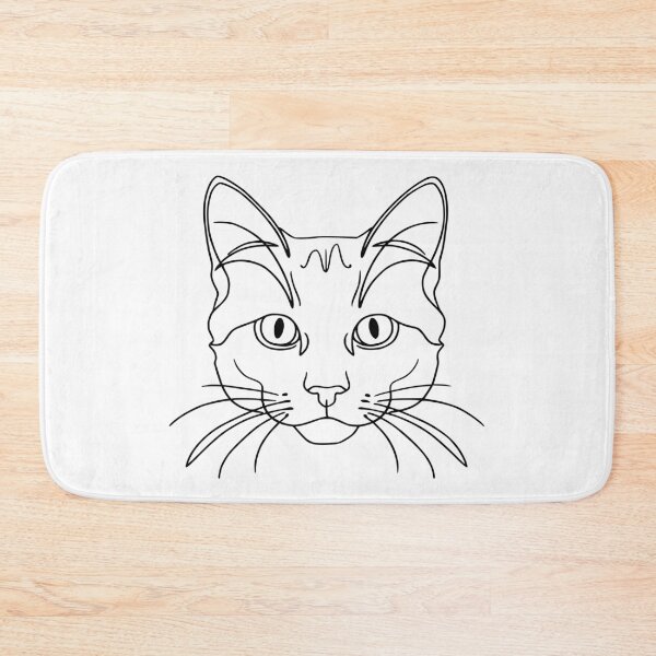 Item preview, Outline Cat: Minimalist Feline Head Design designed and sold by Goopis.